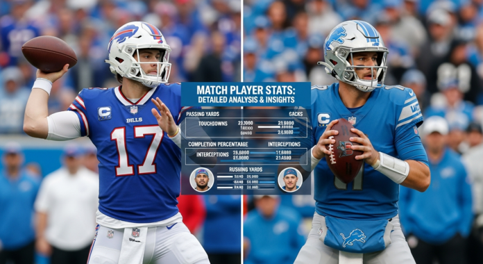 Buffalo Bills vs Detroit Lions Match Player Stats
