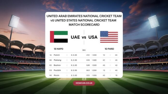 united arab emirates national cricket team vs united states national cricket team match scorecard